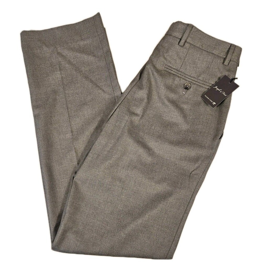 Joseph & Feiss Gold Men's Dress Pants 30X32 Gray NWT Wool Blend